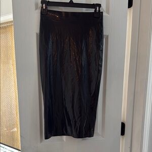 Honey Birdette Black Leather Skirt